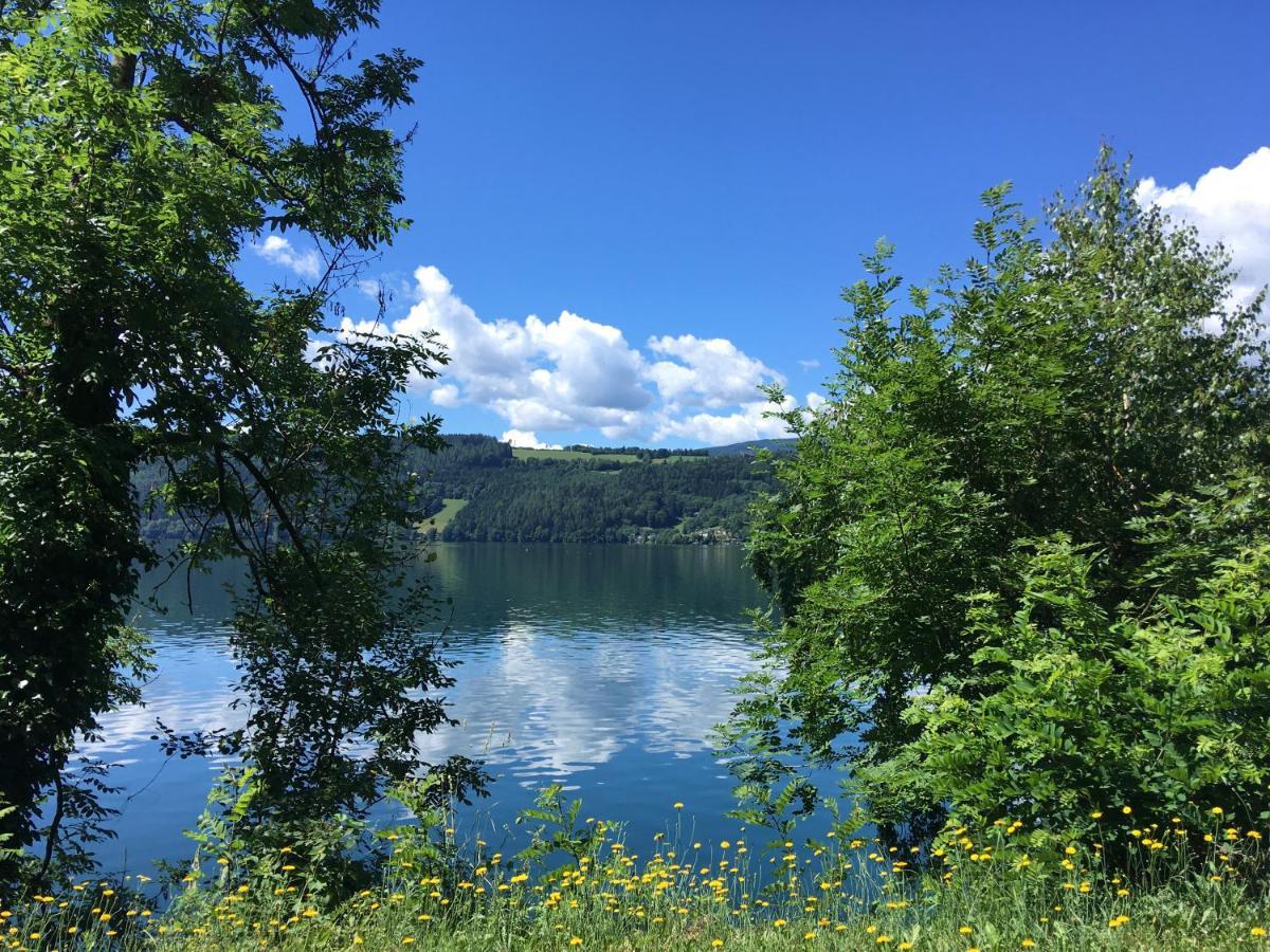 Appartement Kuhglocken Ferienhaus Fuenf Sinne Döbriach Exteriör bild